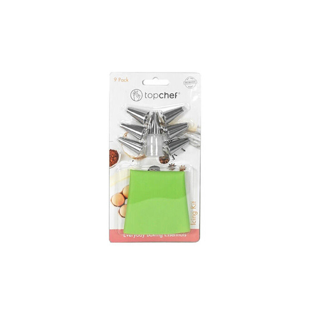 6x 9pc Topchef Stainless Steel Reusable Icing Baking Kit Assorted