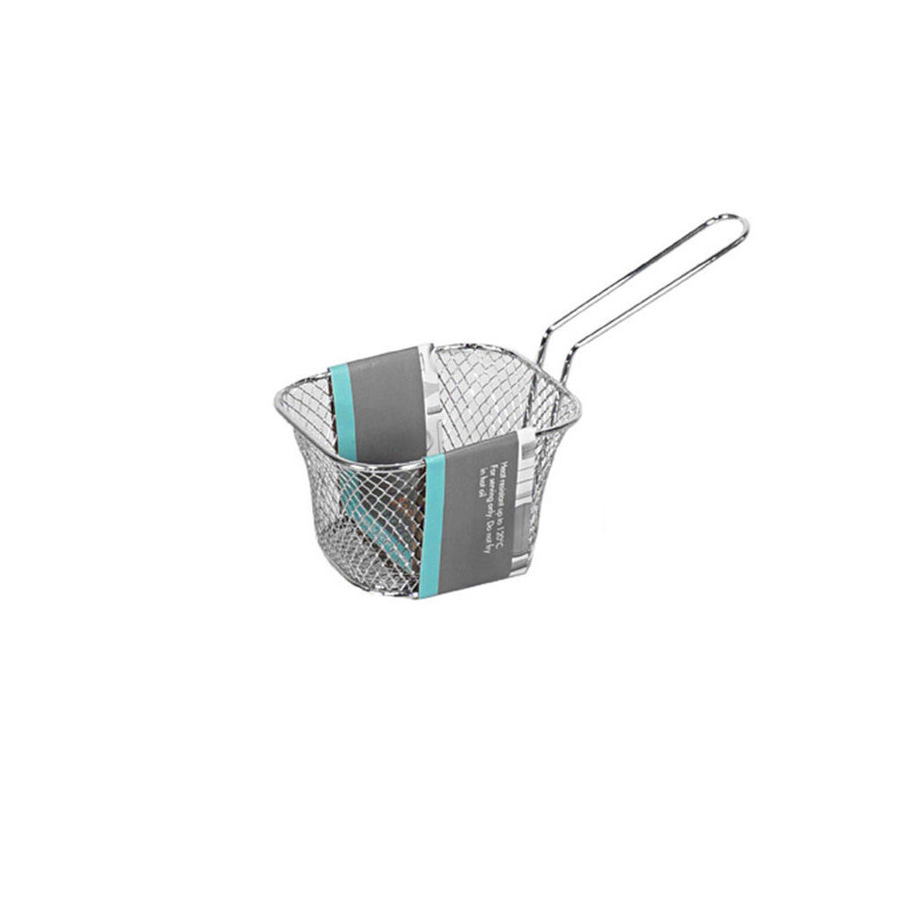 12PK Topchef Stainless Steel Mini Chip Serving Basket Snack Serving Tray