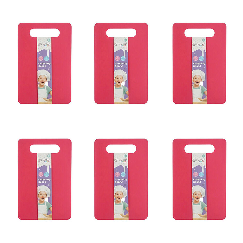 6PK Topchef Kids Kitchen Chopping Cutting Board 29x19cm Assorted 3y+