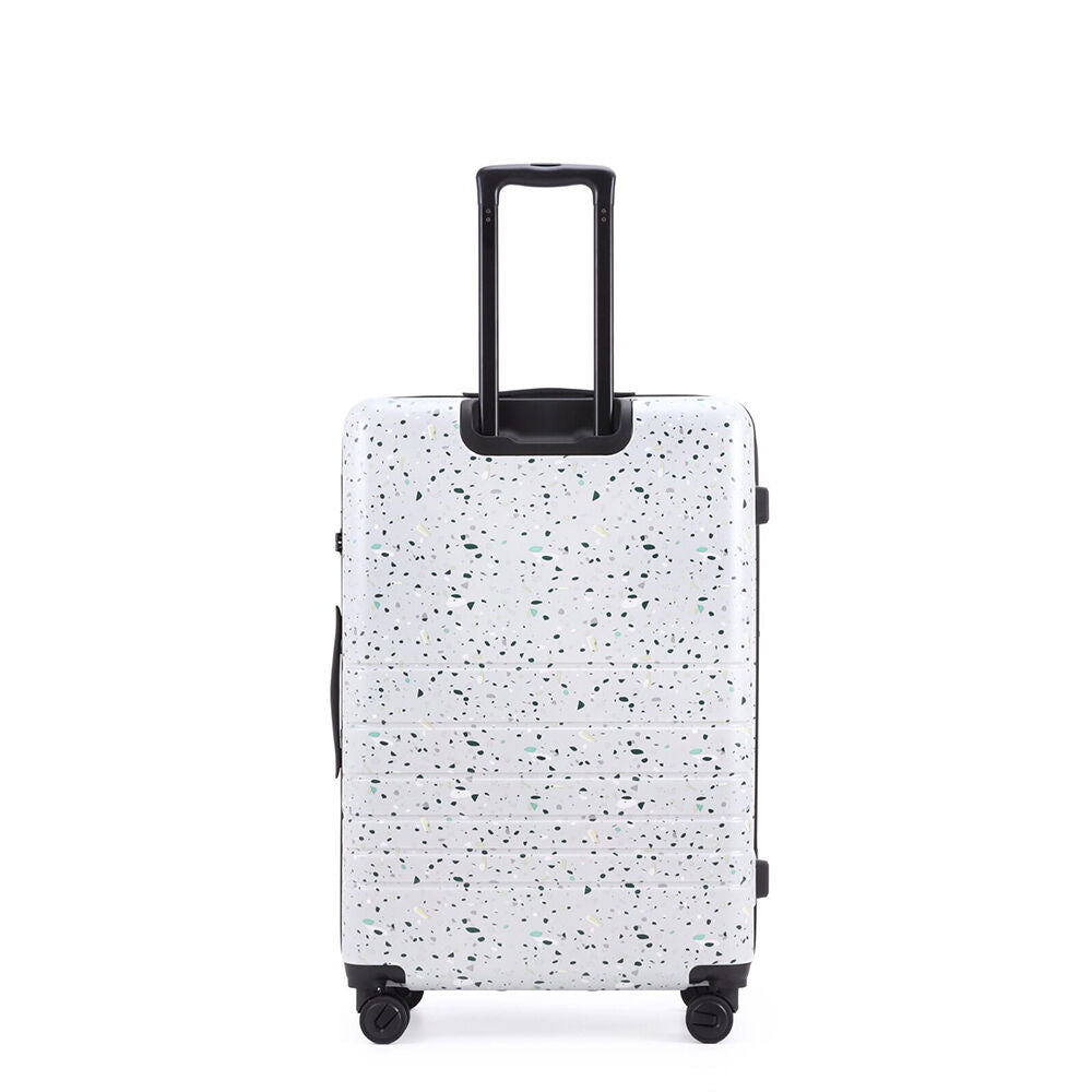 Kate Hill Terrazzo Large Travel Luggage Suitcase Lightweight 76x36cm White