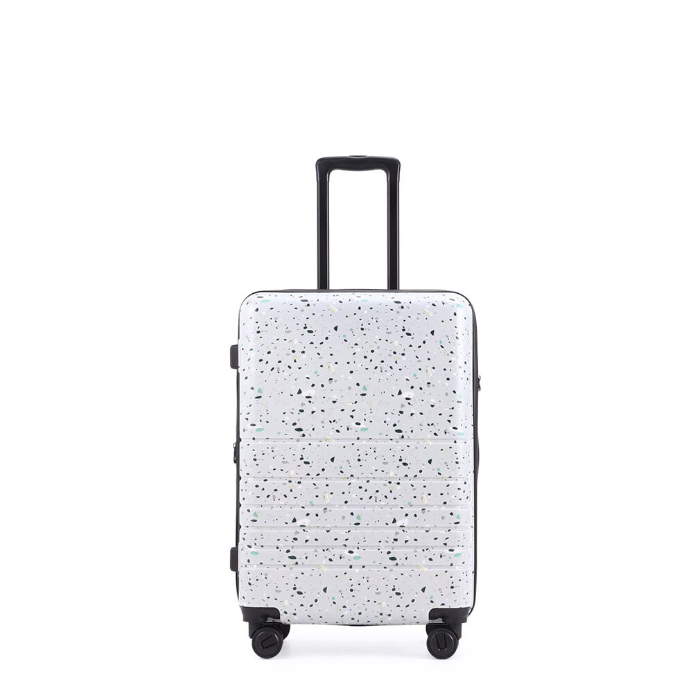 Kate Hill Terrazzo Small Travel Luggage Suitcase Lightweight 56x25cm White