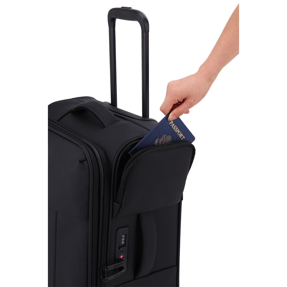 Kate Hill Willow Large Travel Luggage Suitcase Lightweight 71x34cm Black