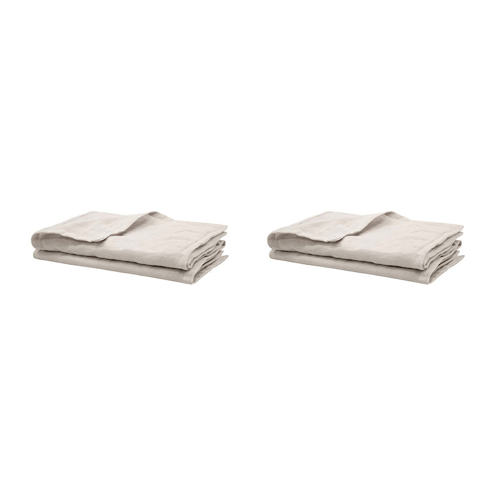2PK 2pc Bambury Home Decor Tableware Linen Napkin Set 45x45cm Pebble Woven
