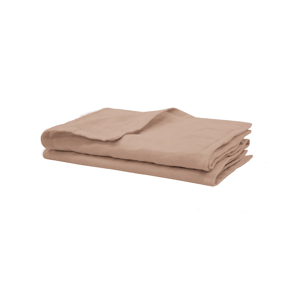 2PK 2pc Bambury Home Decor Tableware Linen Napkin Set 45x45cm Tea Rose