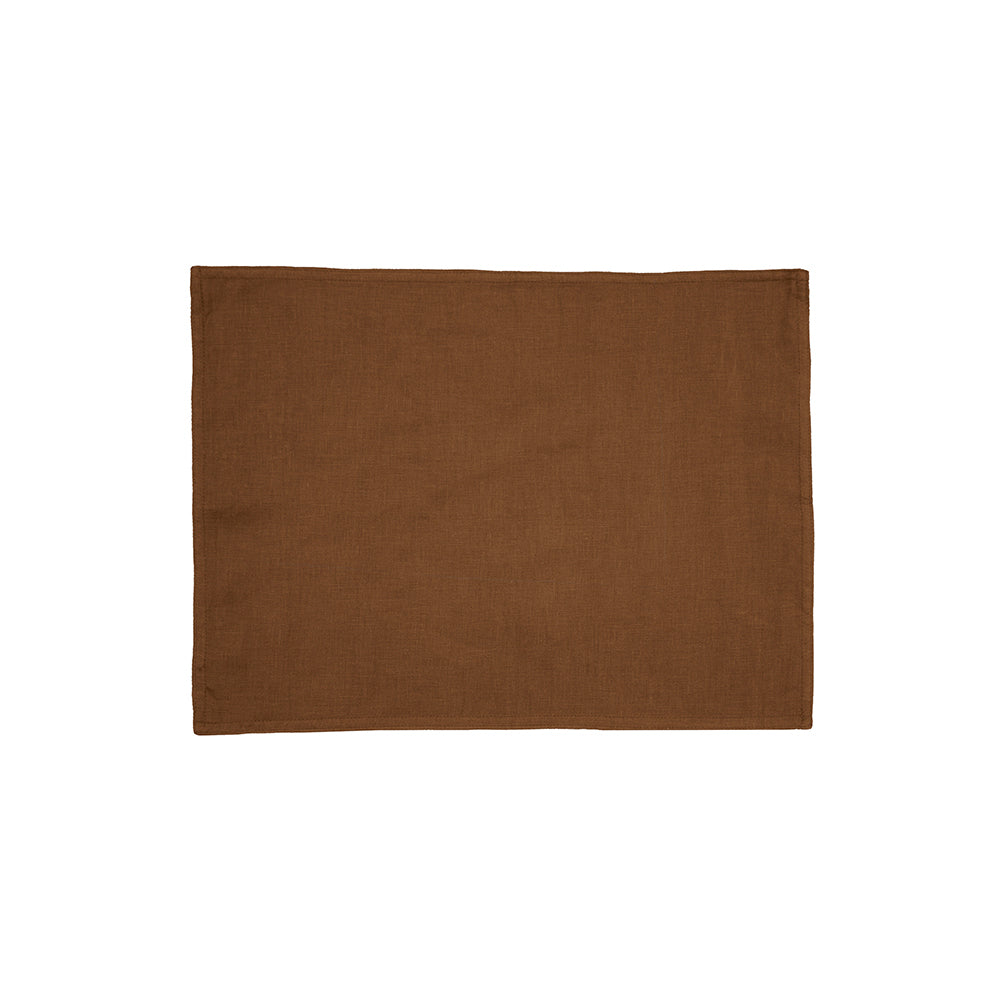 4PK Bambury Tableware/Dinnerware Linen Placemat 33x45cm Hazel