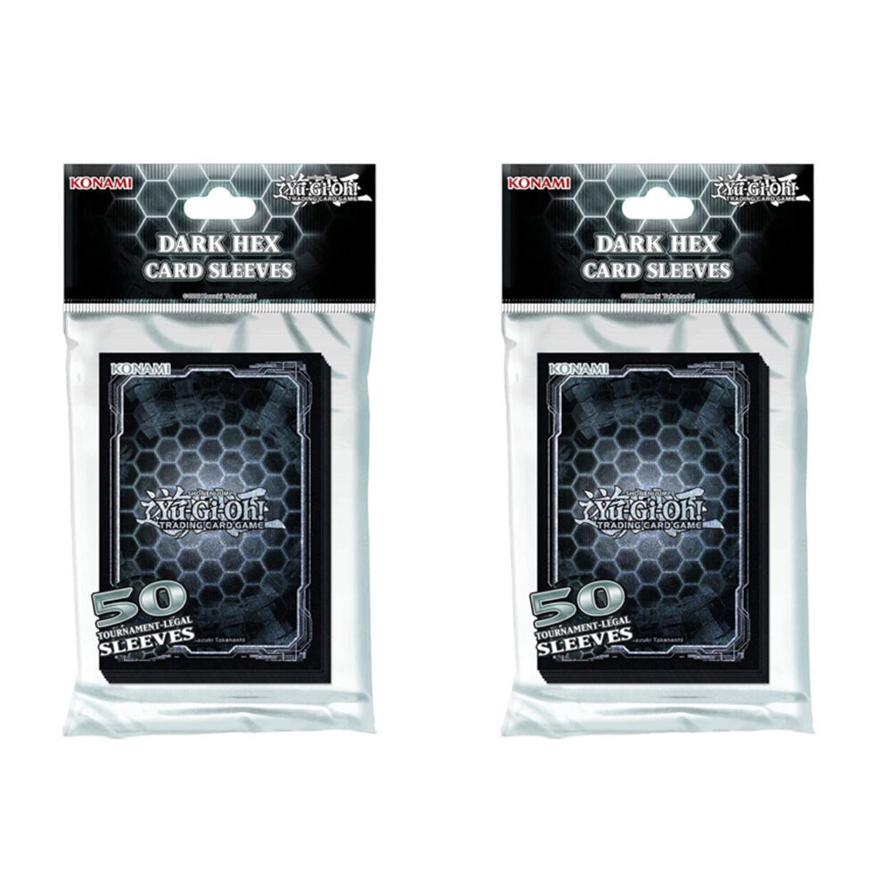 2x 50pc Yu-Gi-Oh Dark Hex TCG/CCG Card Sleeves Set