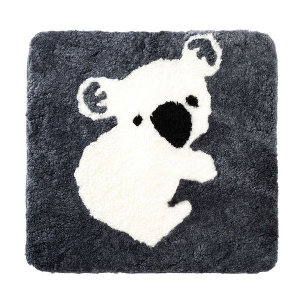 Huxford Grove Shorn Sheepskin Cushion Cover Koala 45x45cm Grey Sahara