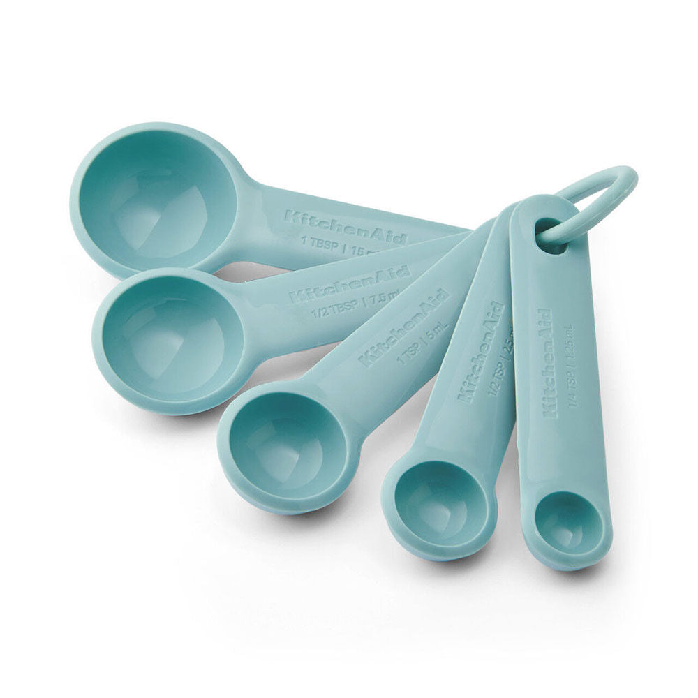5pc KitchenAid Plastic Measuring Spoon Set Kitchen Utensils - Mineral Water