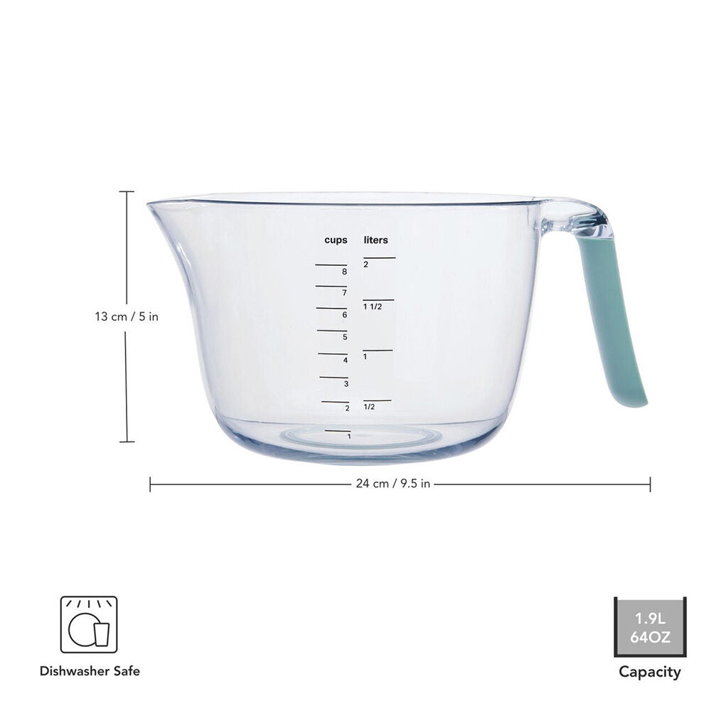 KitchenAid Plastic Mixing & Measuring Bowl w/ Handle - Mineral Water