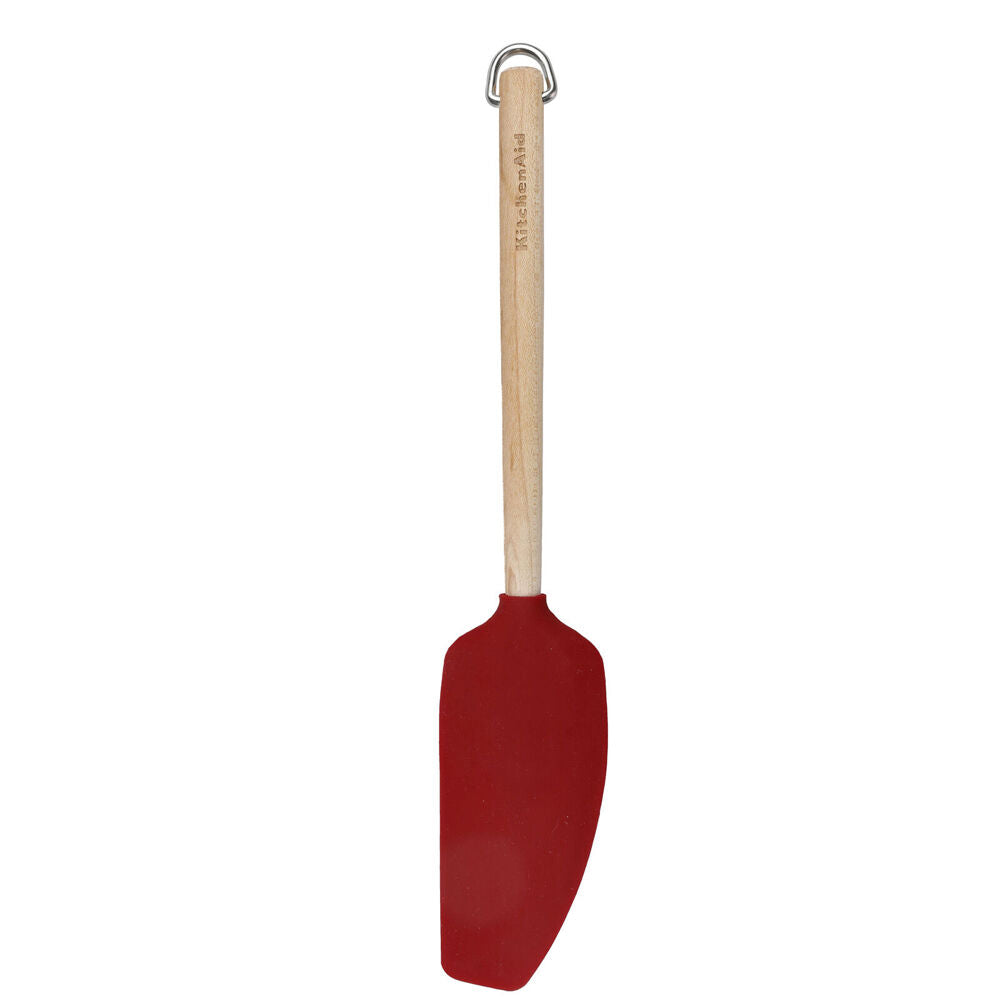 3pc KitchenAid Birchwood Handle Baking Utensil Set Silicone Heads Empire Red