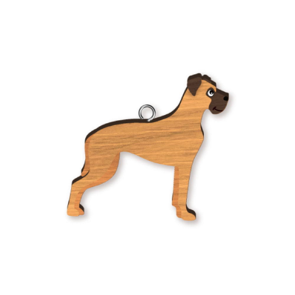 8pc Great Dane Wooden Key Ring Pendant Hanging Accessory
