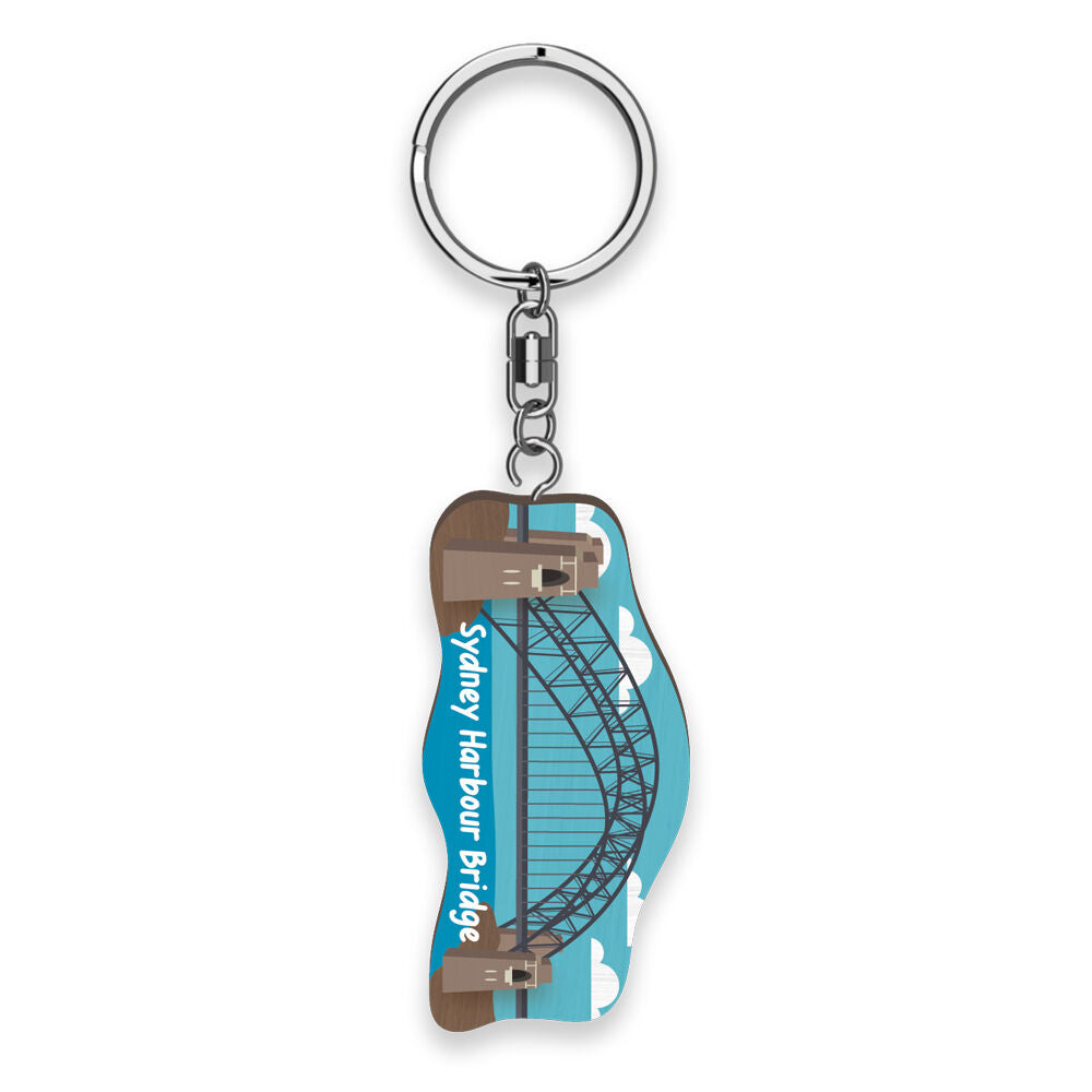 12pc LMD Harbour Bridge/Opera House Wood Handmade Keyring Bag Accessory