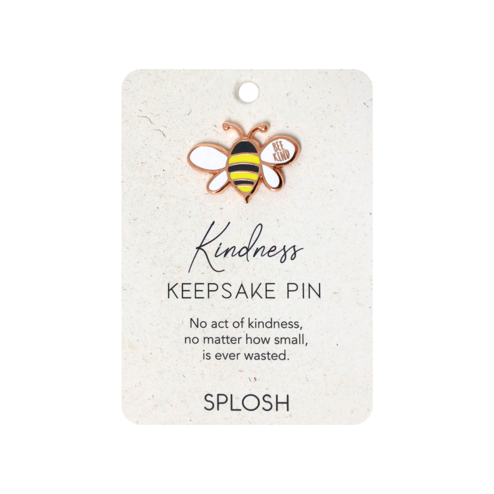 4PK Splosh Enamel Kindness Bee Keepsake Pin Brooch 7.5cm11cm