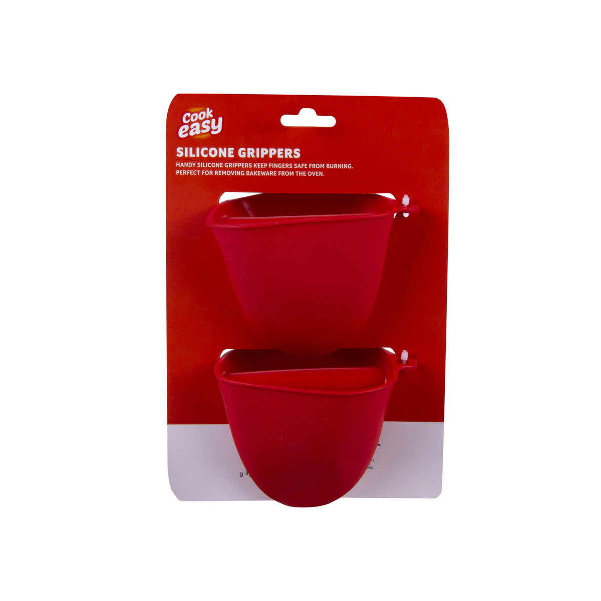 2x 2pc Cook Easy Silicone Holder/Pad Cookware Grippers - Red