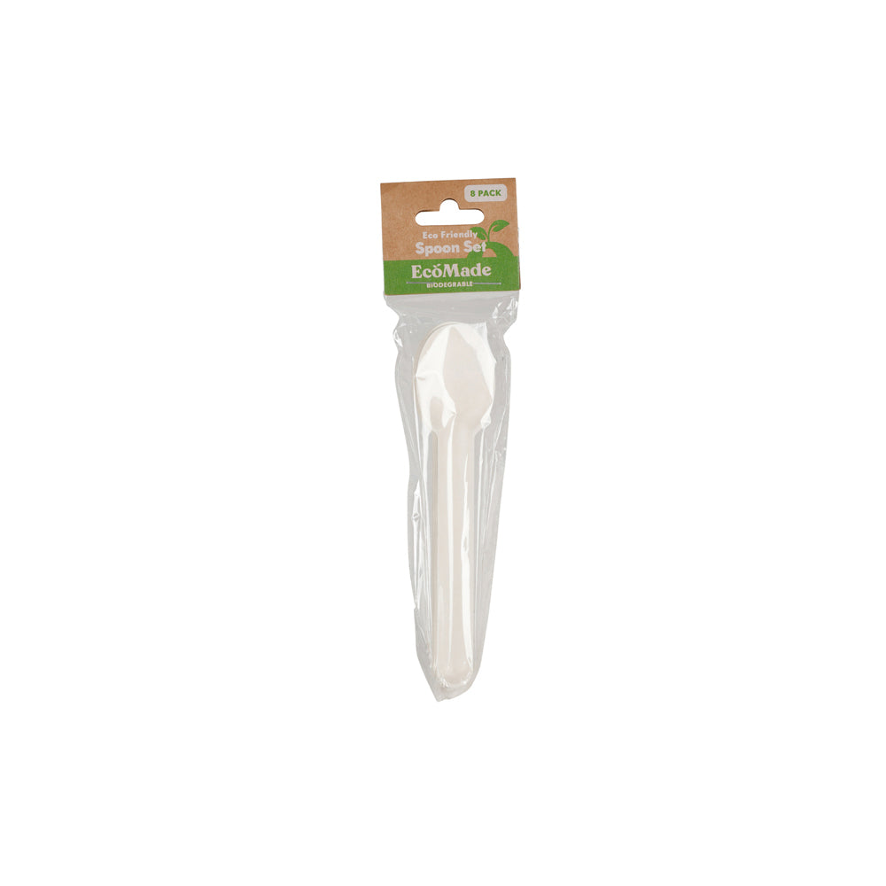 12x 8pc Ecomade Spoon Durable Reusable Cutlery 16cm
