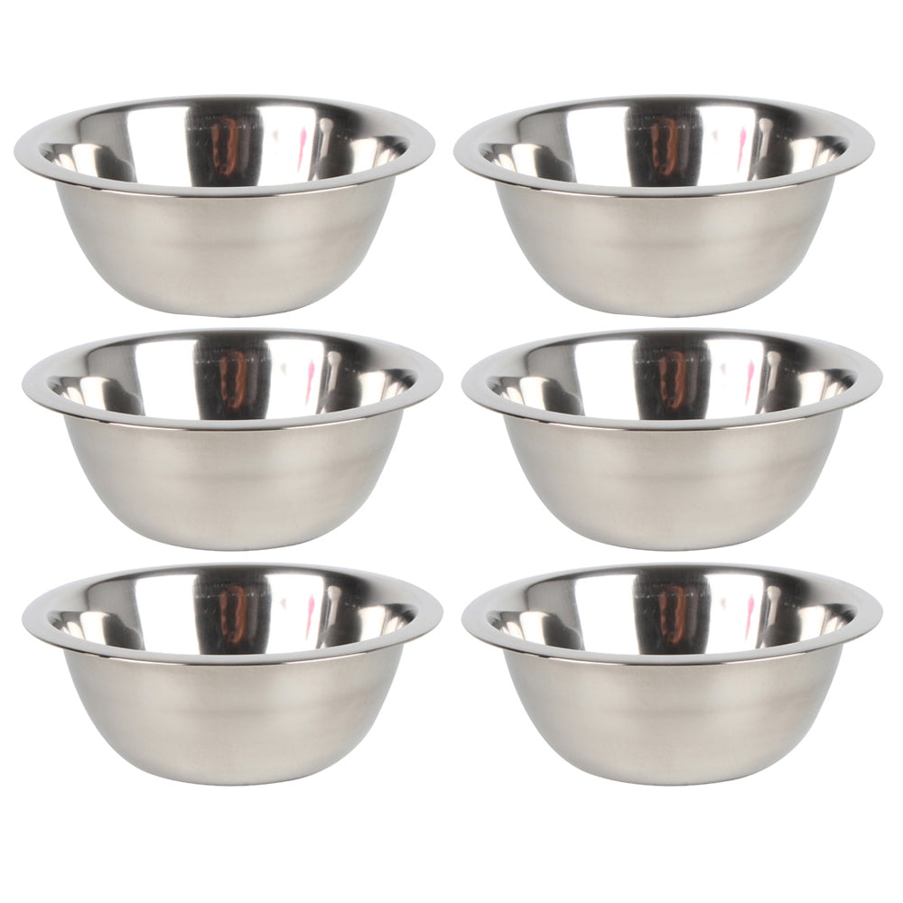 6PK Urban Kitchen Stainless Steel Mixing Bowl Quality Dia 900ml 19cm