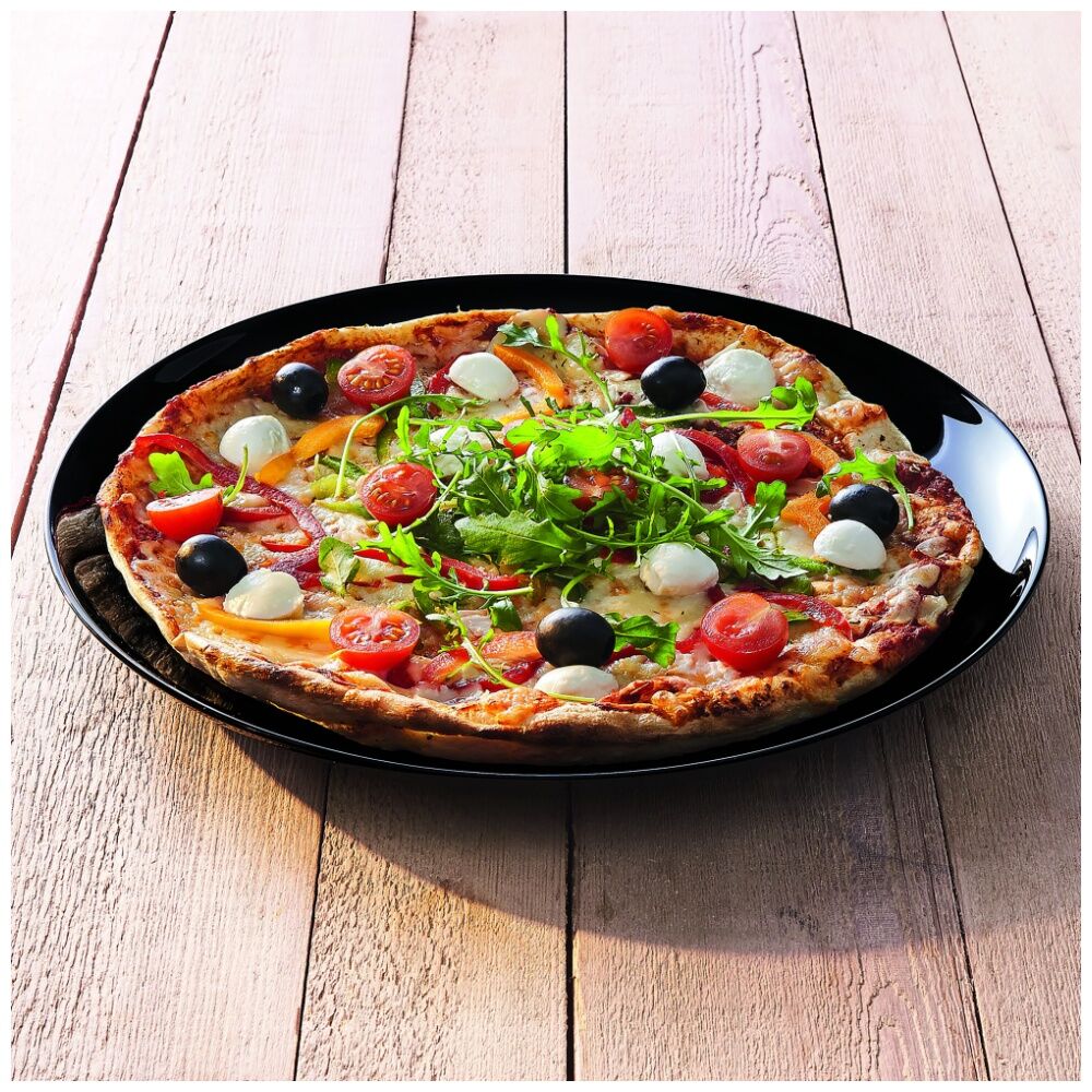 Luminarc Diwali Pizza/Serving Platter 32cm Serveware Opal Glass Black