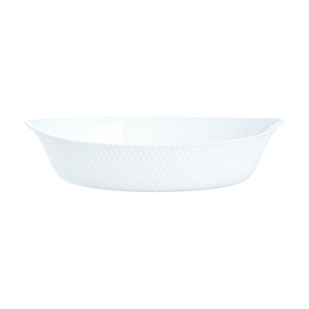 Luminarc Smart Wavy Oval Baking Dish 32x20cm Bakeware Opal Glass White