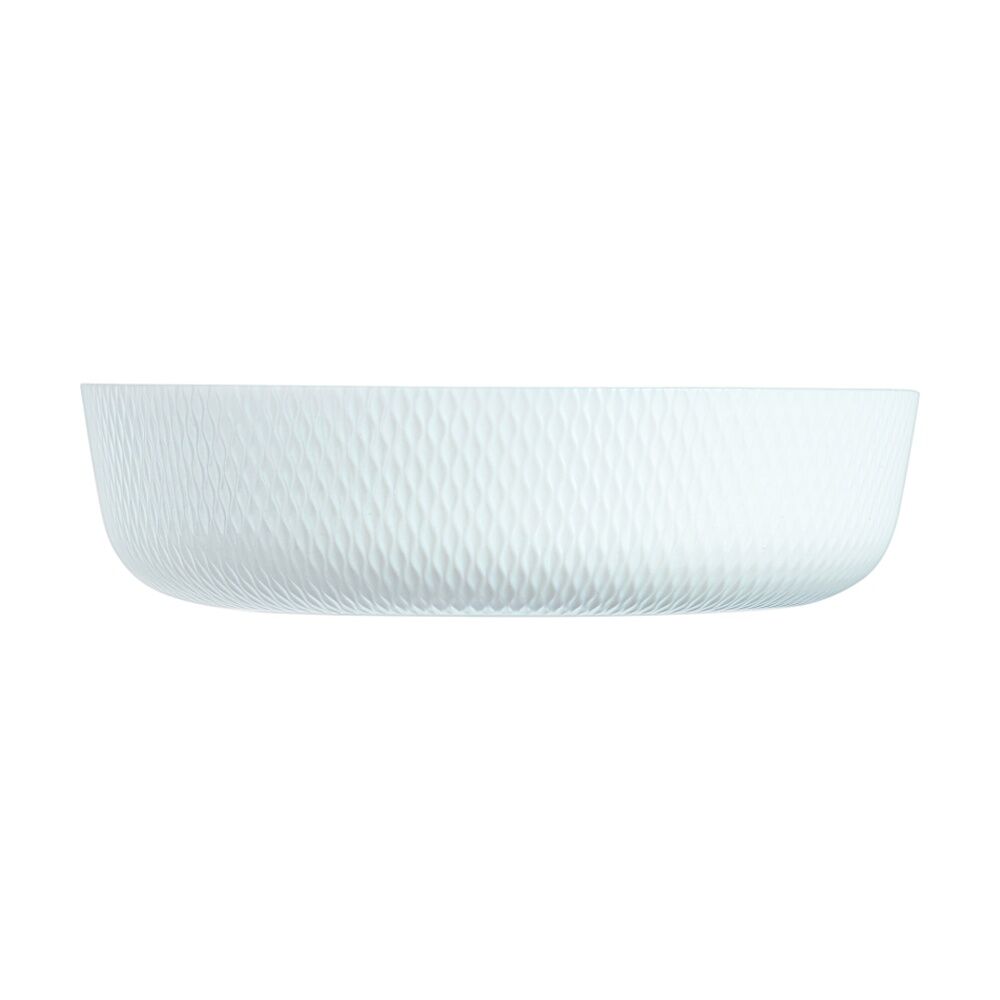 Luminarc Smart Wavy Round Baking Dish 26x7cm Bakeware Opal Glass White