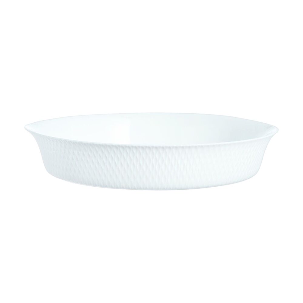 Luminarc Smart Wavy Baking Tart Dish 28x5cm Bakeware Opal Glass White