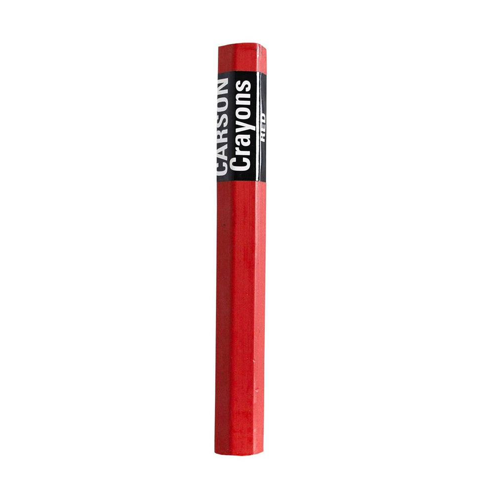 12PK Carson No.3 Lumber/Concrete/Rubber/Paper Builders Crayons Red