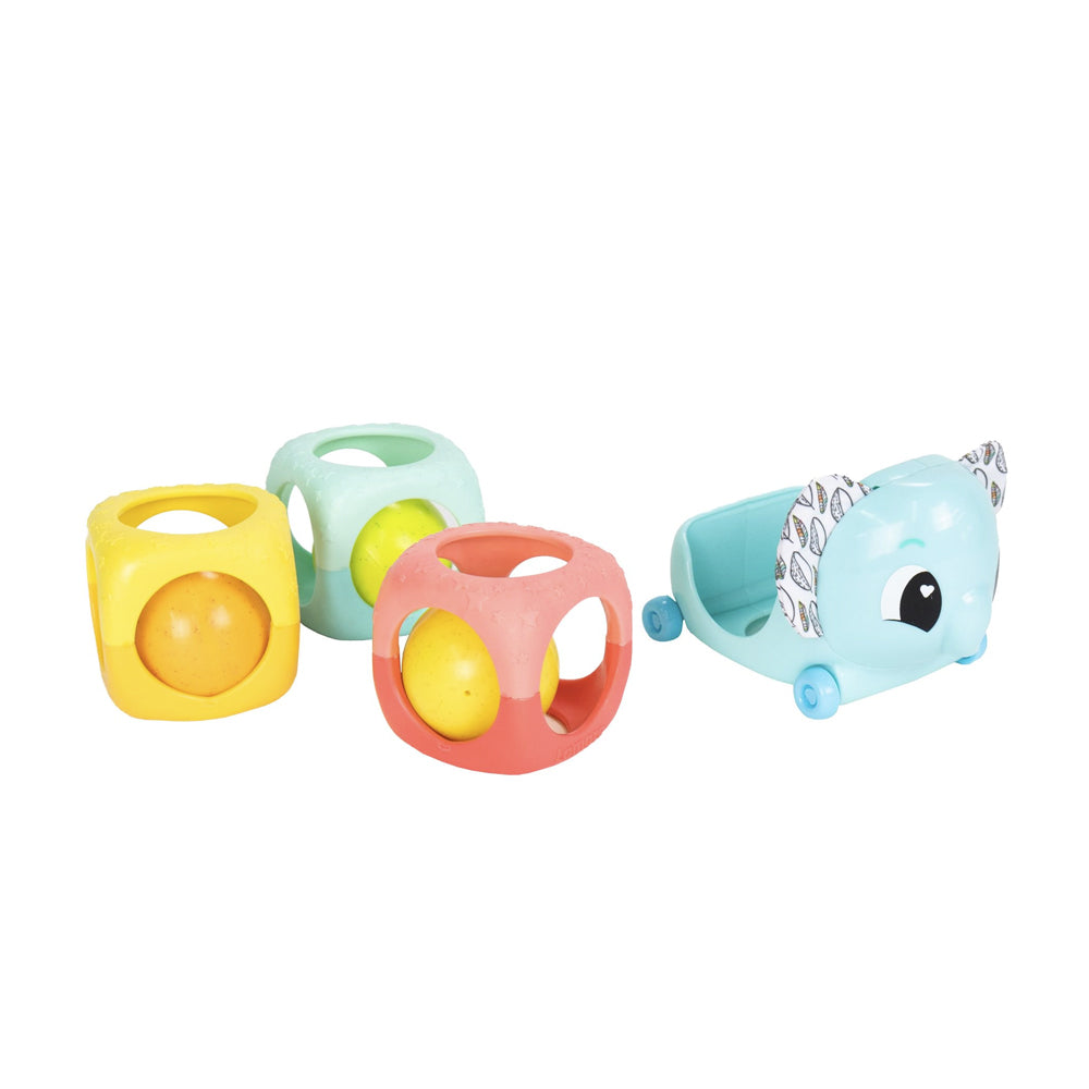 Lamaze Stack & Roll Lock & Block Baby Rattle Playtoy Set 6m+