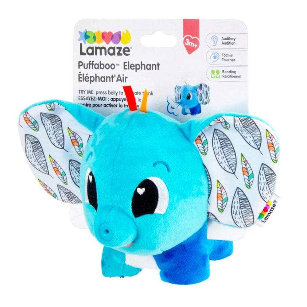 Lamaze Puffaboo Peek & Puff Elephant Baby Toy 3m+
