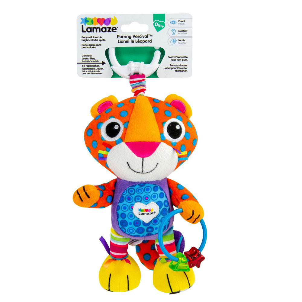 Lamaze Purring Percival Clip & Go Plush Soft Pram Toy 0M+