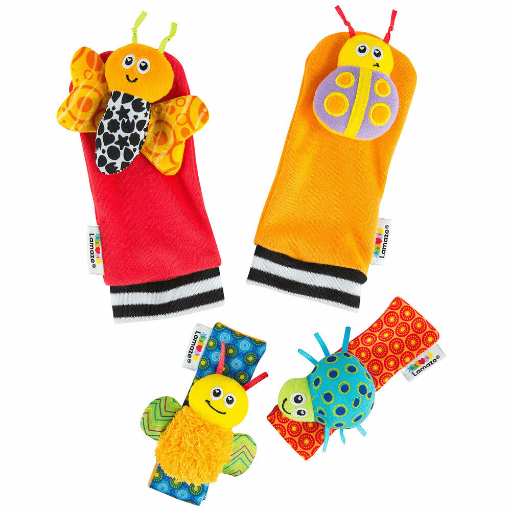 4pc Lamaze Gardenbug Foot Finder & Wrist Rattle Set Baby/Kids 0m+