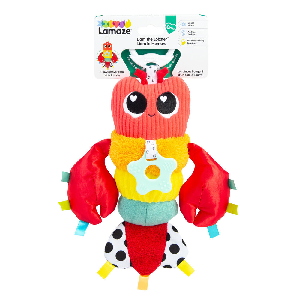 Lamaze Liam The Lobster Clip & Go Newborn/Baby Plush Toy 0m+
