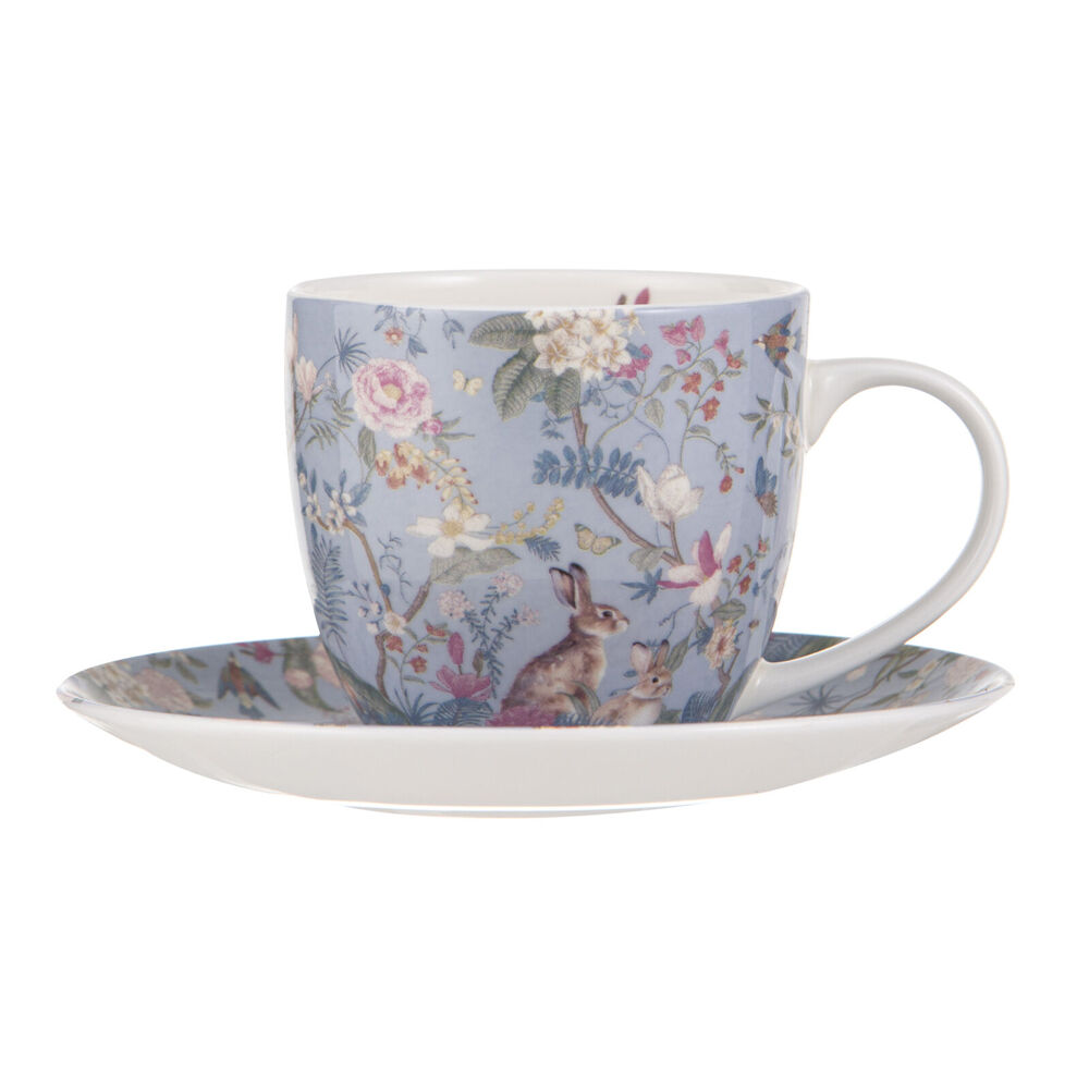 2pc Ashdene Enchanted Forest Fine Bone China Coffee Tea Cup & Saucer 260ml