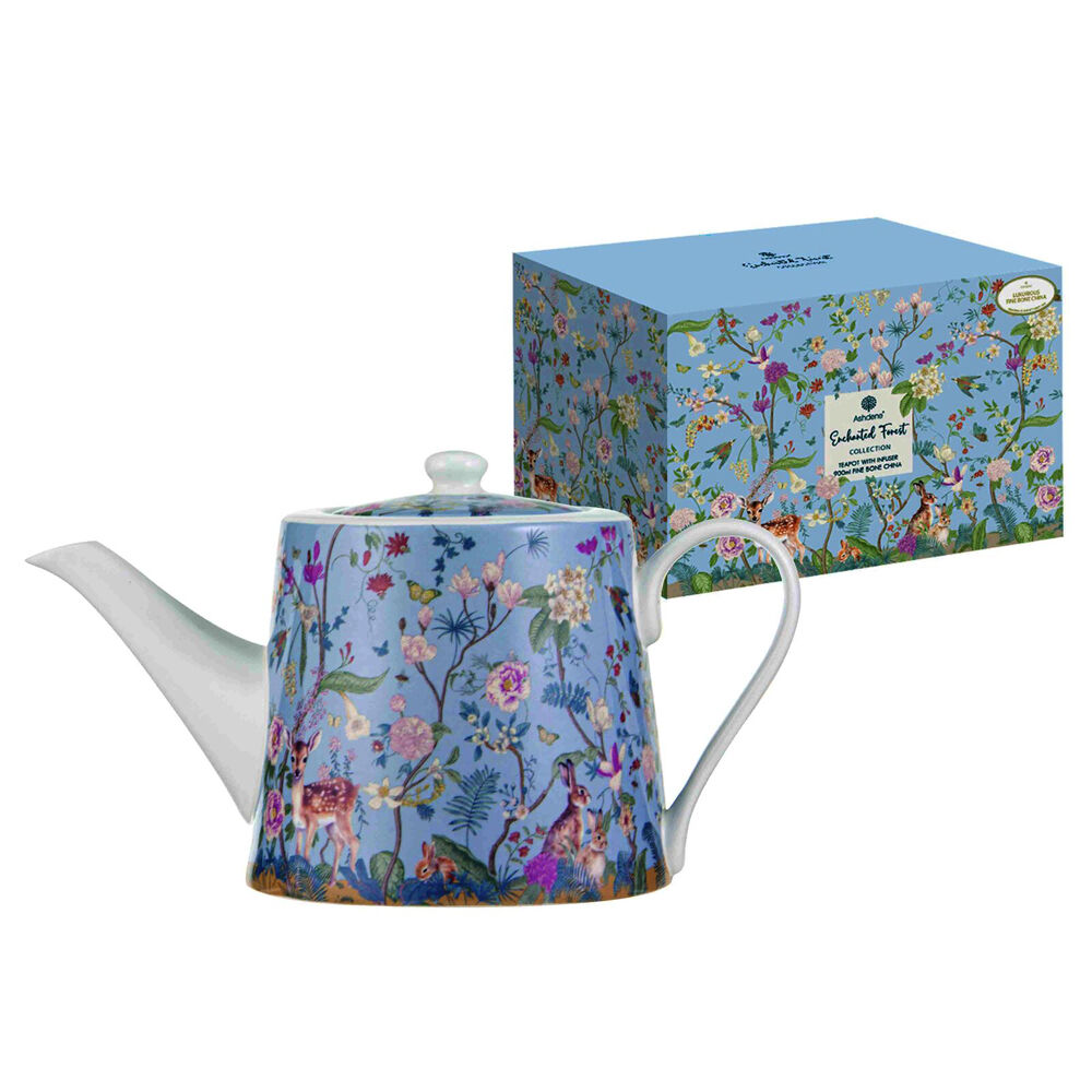 Ashdene Enchanted Forest Fine Bone China Teapot w/ Infuser Filter 900ml
