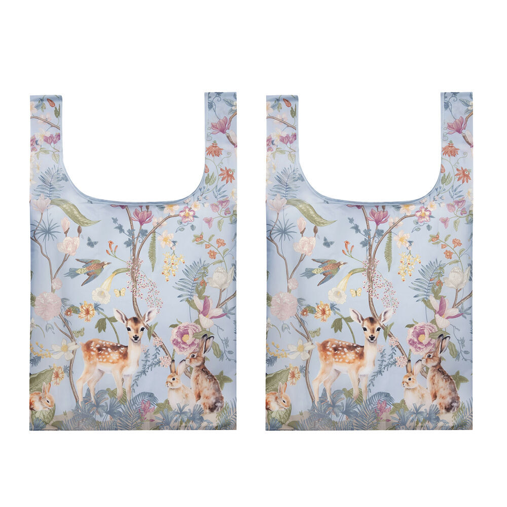 2x Ashdene Reusable Enchanted Forest Grocery Storage Shopping Bag 36x64cm