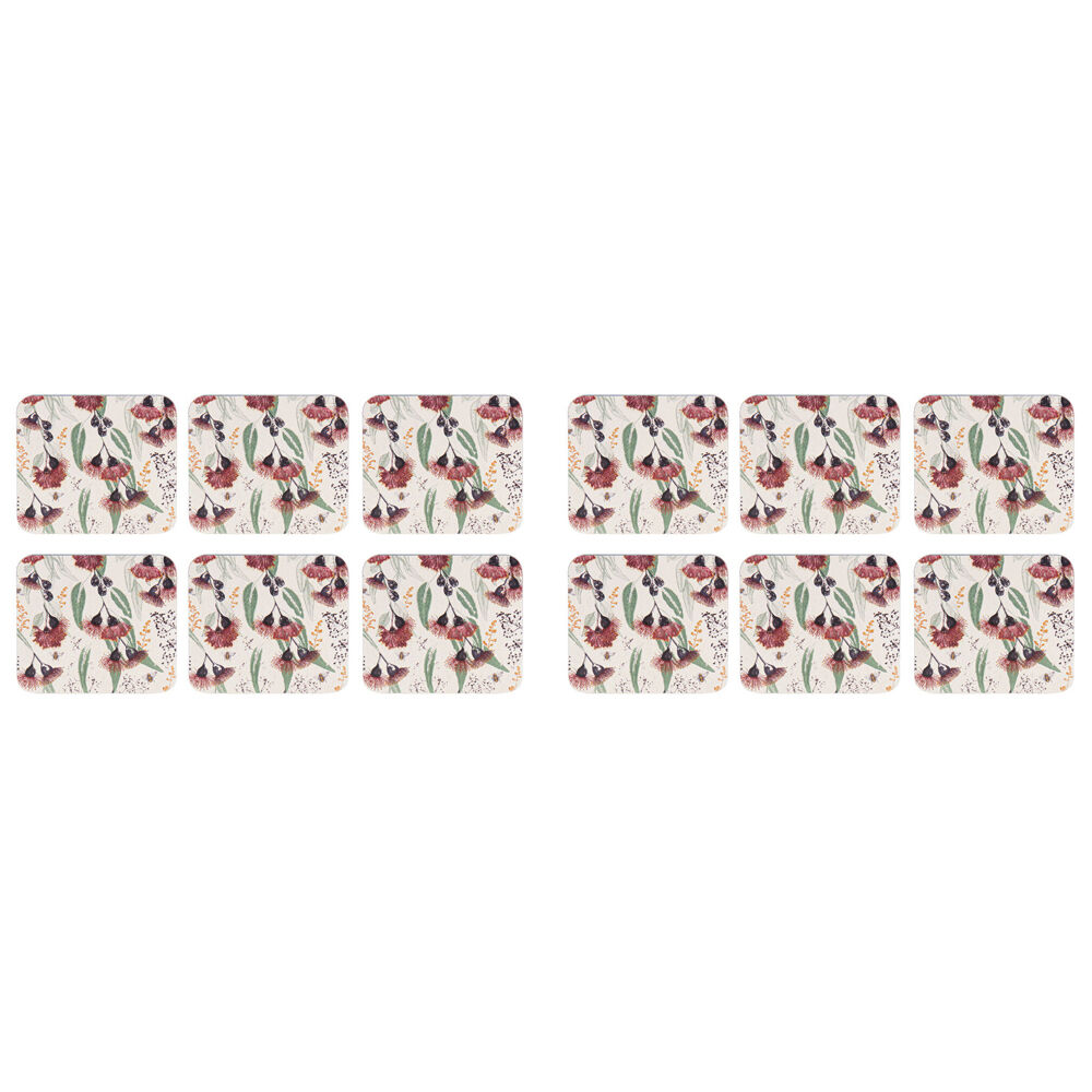 2x 6pc Ashdene Trudy's Garden Silver Princess Cup Mug Drink Coaster 11x9.7cm