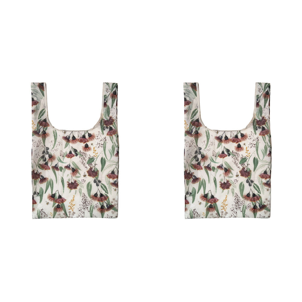 2PK Ashdene Trudy's Garden Princess Grocery Storage Shopping Bag 36x64cm Silver