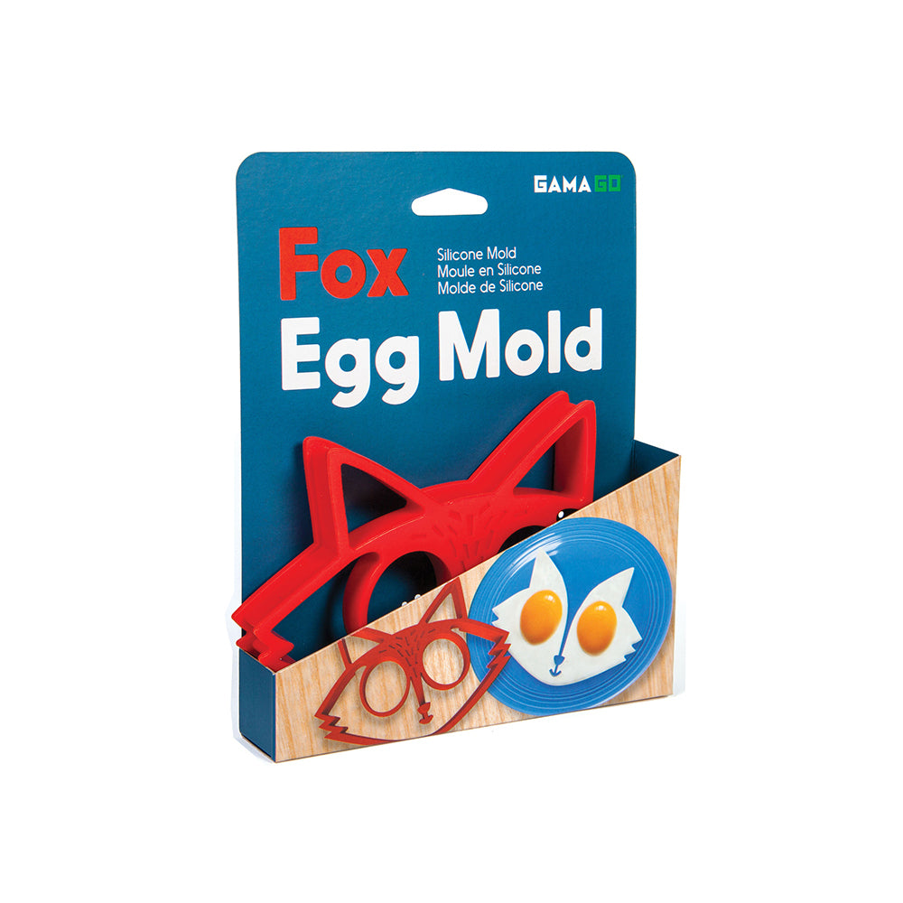 2PK Gamago Silicone Egg Mold Fox Kitchen Cooking Tool 13.3x19cm - Red