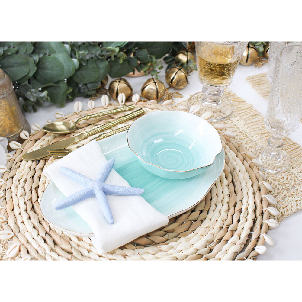 LVD Resin 13cm Starfish Sculpture Figurine Display Decor - Blue