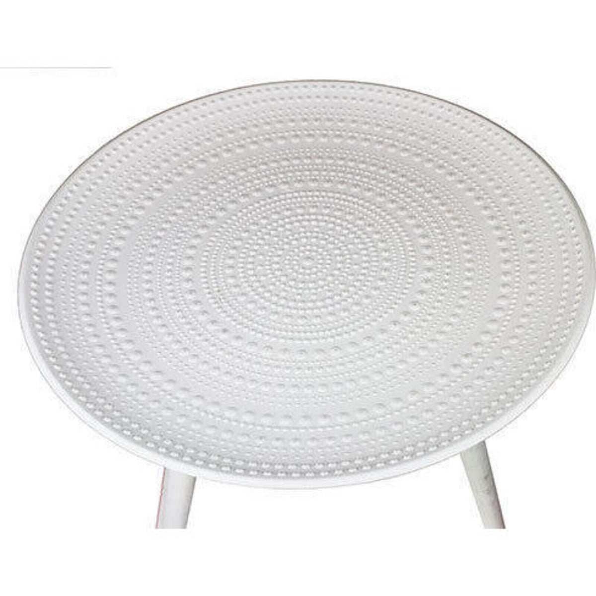 LVD Dotts Medium MDF/Wood 40x44cm Side Table Furniture Round - White