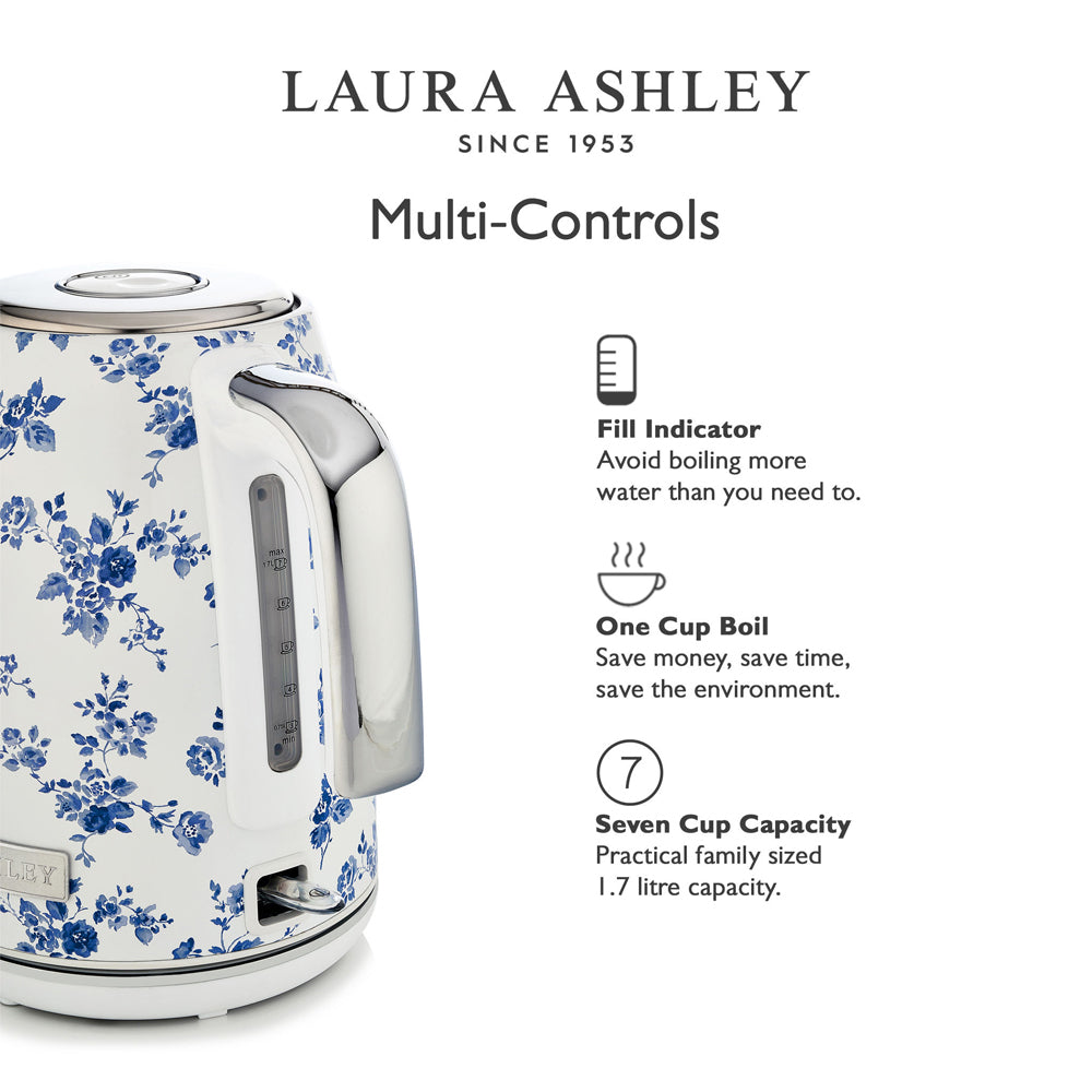 Laura Ashley 1.7L Jug Kettle Stainless Steel Water Boiler - China Rose