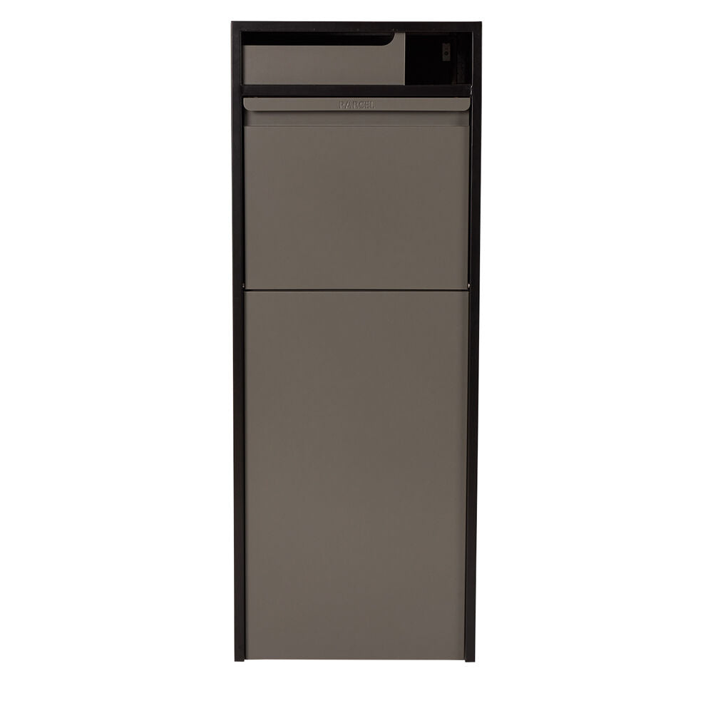 Northcote Pottery Charcoal Zephyr Parcel Letterbox w/ Parcel/Letter Slot