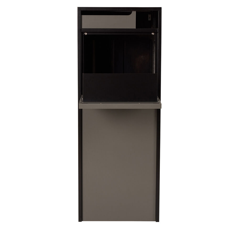 Northcote Pottery Charcoal Zephyr Parcel Letterbox w/ Parcel/Letter Slot