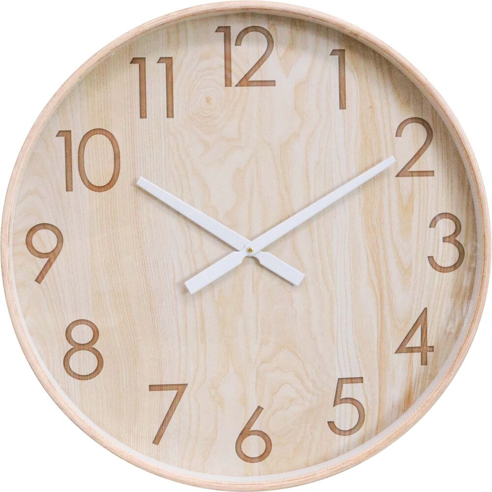 LVD Balsa glass Hanging Wall Clock Analogue 60cm Round Decor