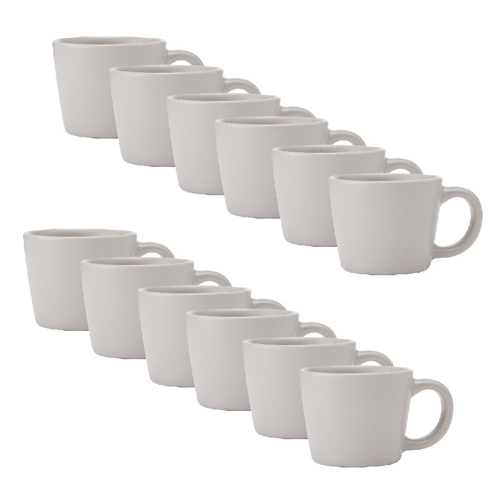 12PK La Cafetiere Ceramic Coffee Espresso Drinking Cup Mug 8x8x5cm Latte