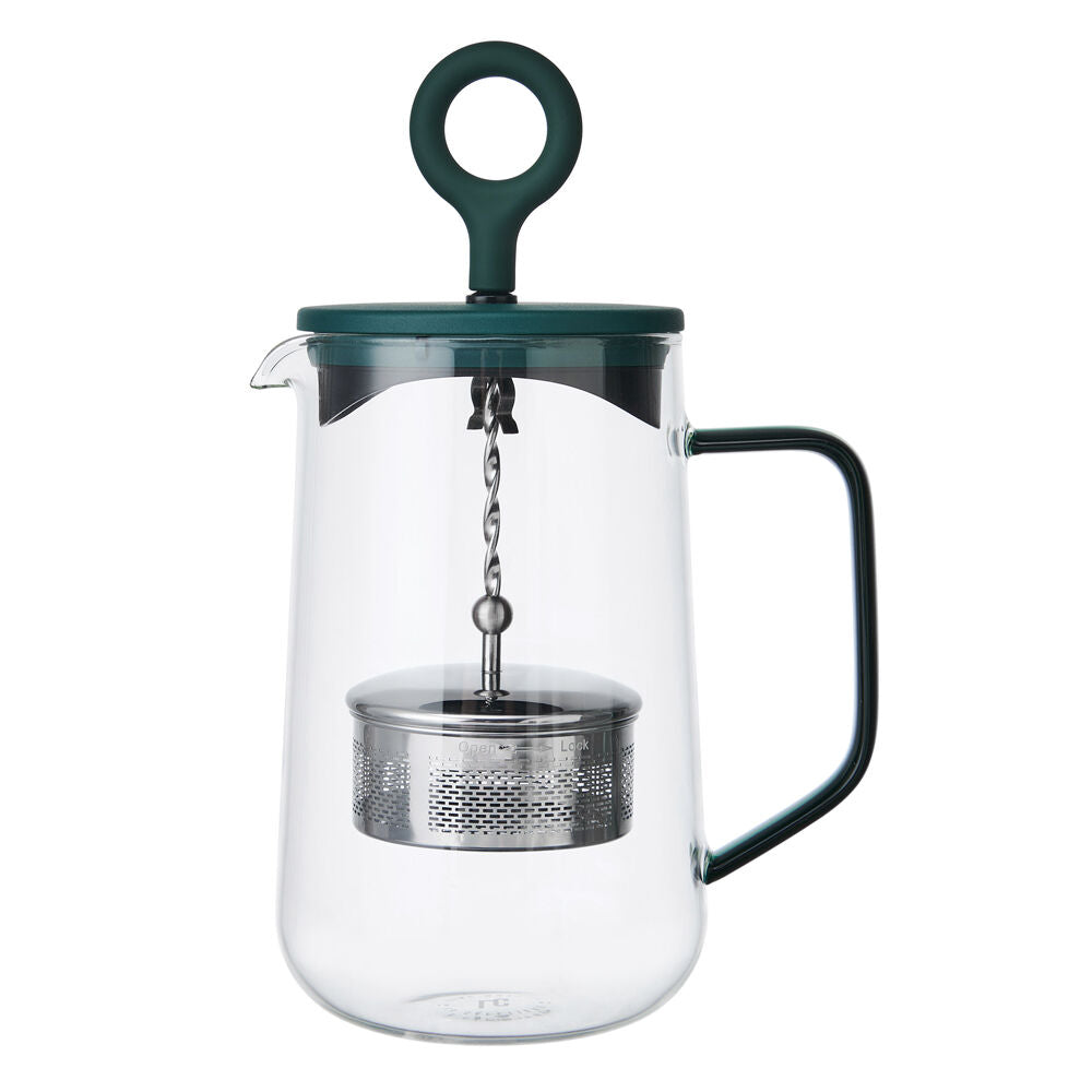 La Cafetiere Gyro Glass Spinning Infuser 1.25L Teapot 11x20x28cm Green