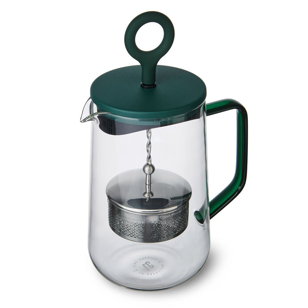 La Cafetiere Gyro Glass Spinning Infuser 1.25L Teapot 11x20x28cm Green
