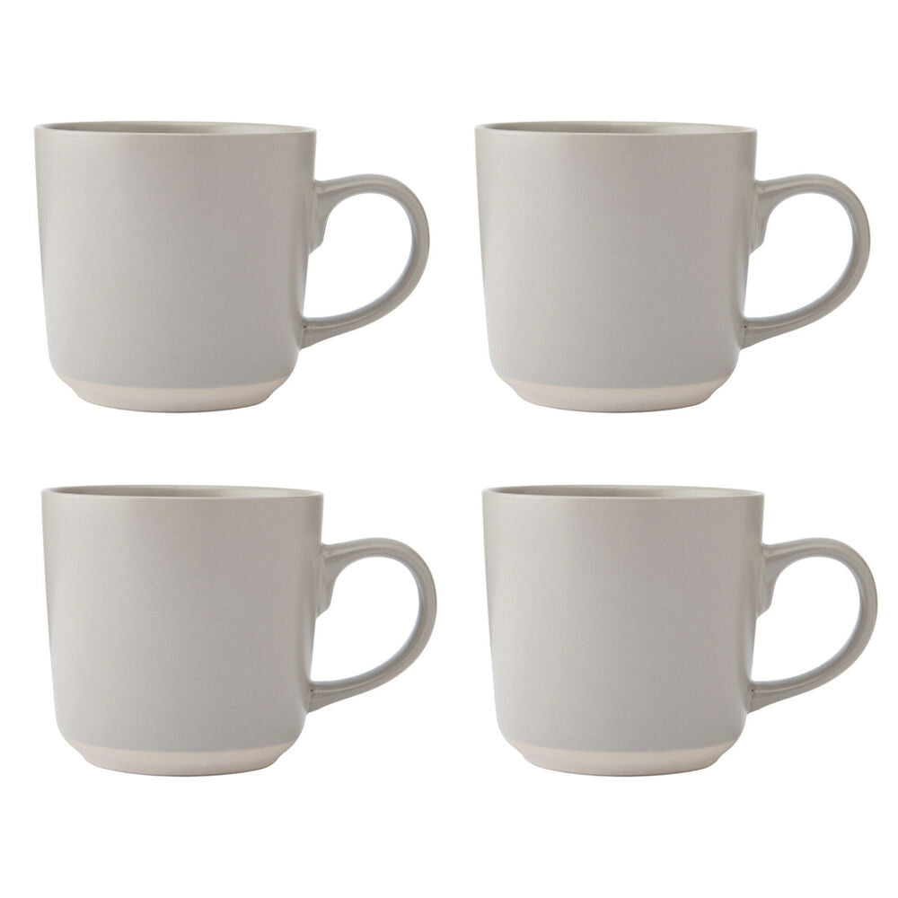4PK La Cafetiere Ceramic Coffee Mug Drinkware 350ml - Latte
