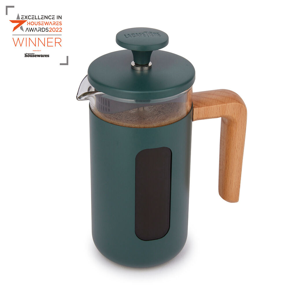 La Cafetiere Pisa Stainless Steel Cafetiere Up to 3 Cups 8x14.5x18.2cm Green
