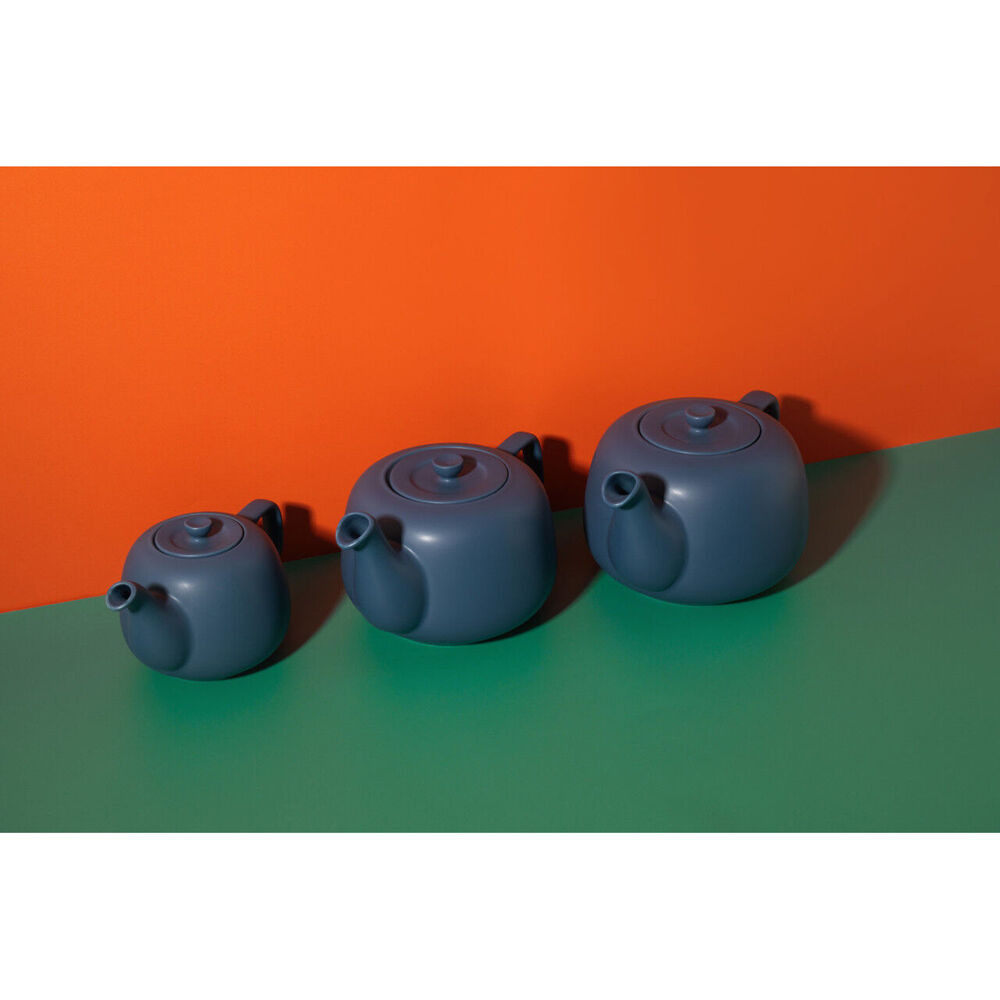 La Cafetiere Stoneware Classic Teapot Kettle 600ml - Navy