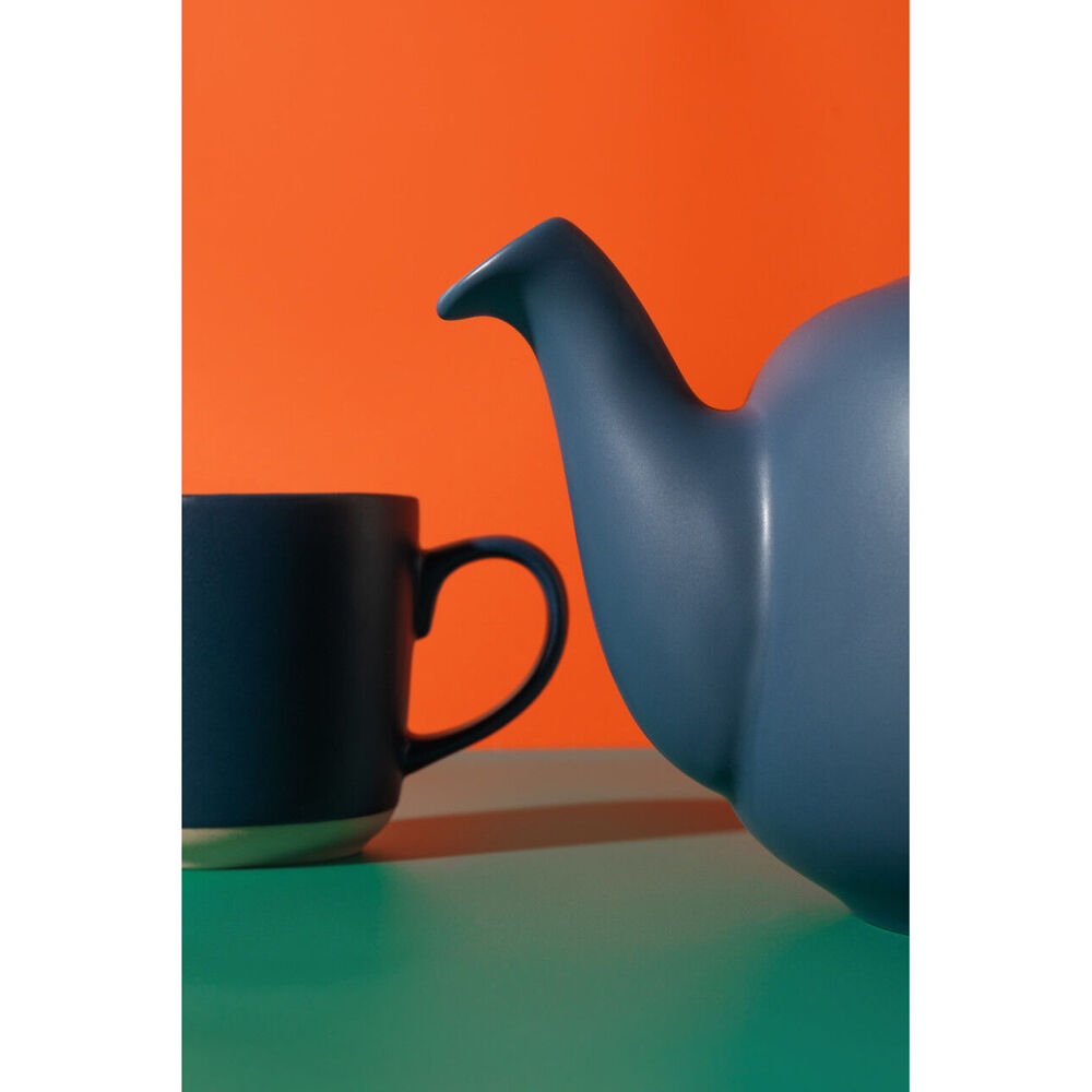 La Cafetiere Stoneware Classic Teapot Kettle 600ml - Navy
