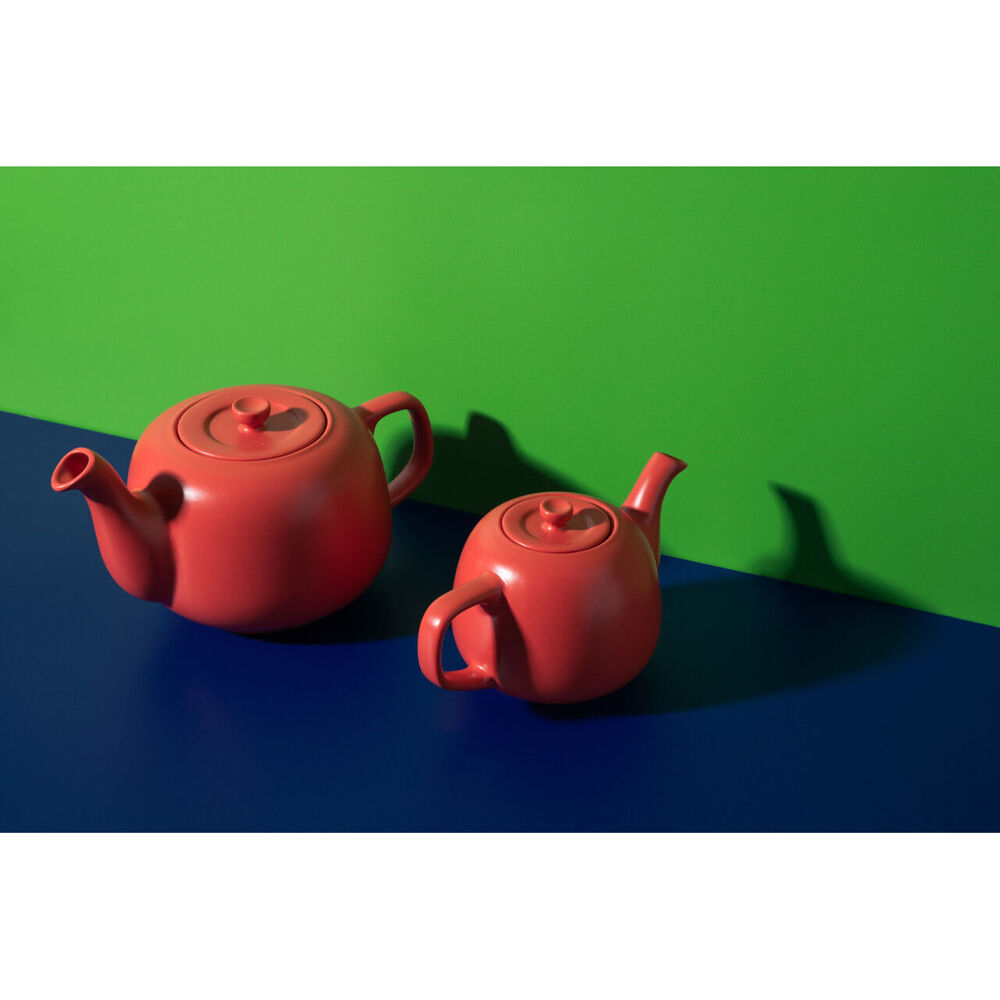 La Cafetiere Stoneware Classic Teapot Kettle 600ml - Red